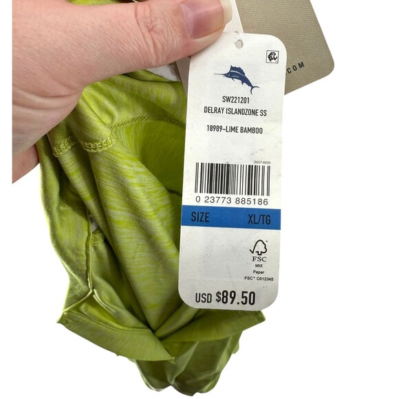 Tommy Bahama Delray Top Women's XL IslandZone Green UPF Stretch Quick Dry NWT - Picture 9 of 11